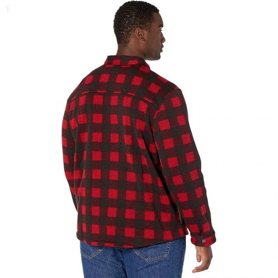 L.L.Bean Sweater Fleece Shirt Jac Print Regular Buffalo Plaid Garnet ID-iz1xUJIP