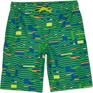 L.L.Bean Beansport Swim Shorts Print (Little Kids) Bright Kelly Geo ID-YzlUknvk