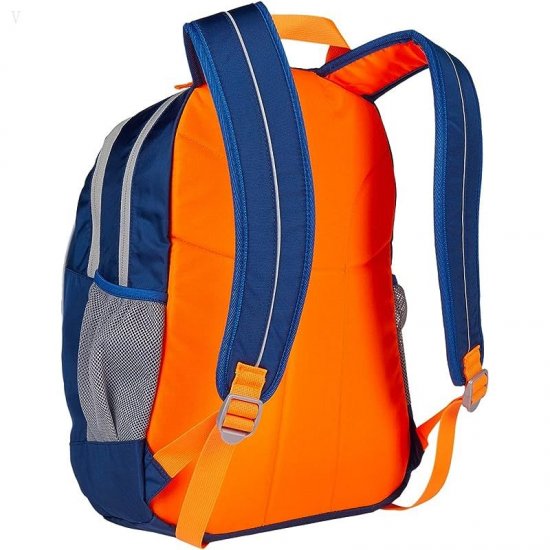 L.L.Bean Kids Bean??s Explorer Backpack Color-Blocked III Ocean Blue/Electric Orange ID-izGAxOP8