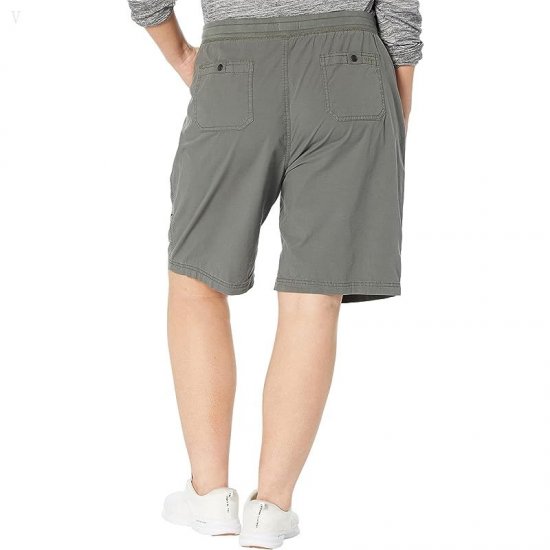 L.L.Bean Plus Size Ripstop Pull-On Shorts Dark Taupe ID-umDfaJFB