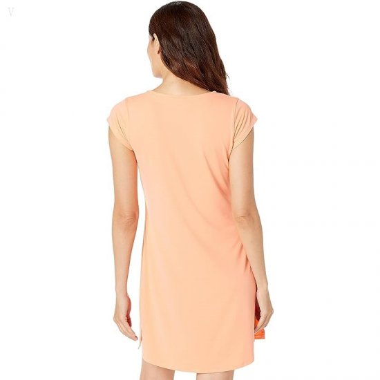 L.L.Bean Sunsmart UPF 50+ Cover-Up Dress Pink Grapefruit ID-SsSogP3x