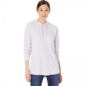 L.L.Bean Soft Stretch Waffle Hoodie Lilac Mist ID-TiEKINCR