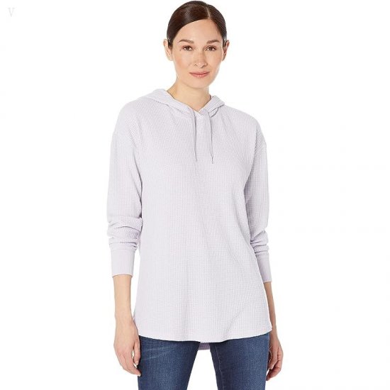 L.L.Bean Soft Stretch Waffle Hoodie Lilac Mist ID-TiEKINCR