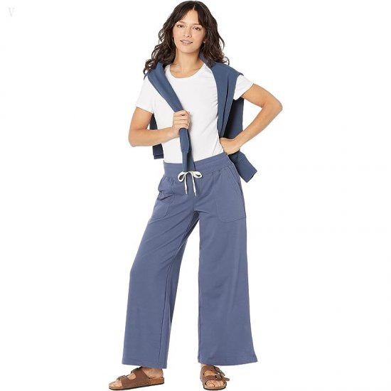 L.L.Bean Petite 24/7 Wide Leg Sweatpants Vintage Indigo ID-rKzot4OH