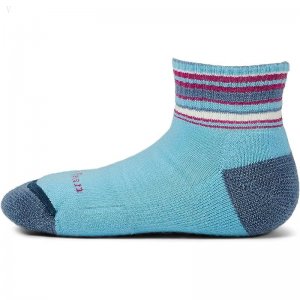 L.L.Bean Katahdin Quarter Crew Socks (Toddler/Little Kid/Big Kid) Cool Sea Blue ID-oqZEWJSG