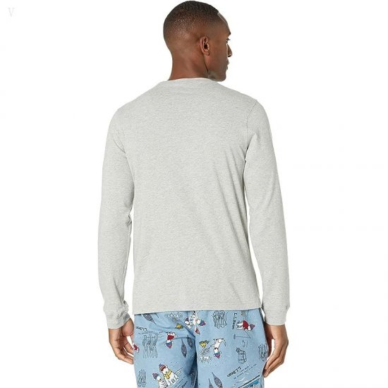 L.L.Bean Camp Pajamas Set Regular Light Gray Heather ID-49827k1Q