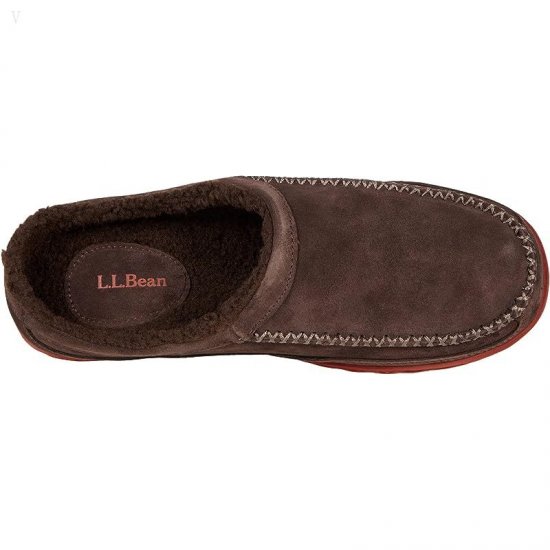 L.L.Bean Mountain Slipper Scuff Bean Boot Brown ID-HxpC1xI4