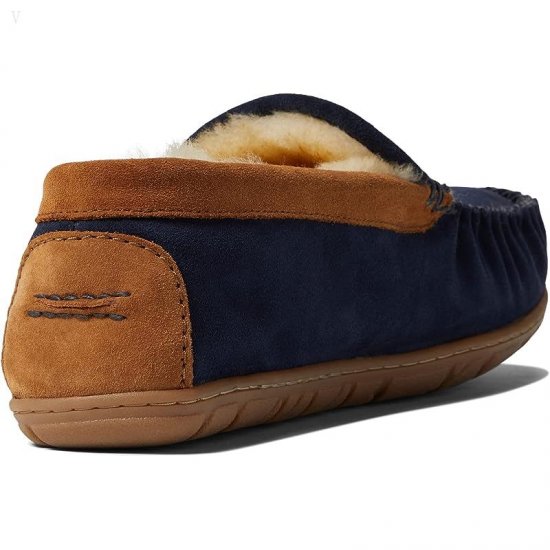 L.L.Bean Wicked Good Slipper Venetian Carbon Navy/Saddle ID-yZk5is6C