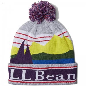 L.L.Bean Katahdin Pom Graphic Hats Rich Purple ID-yqb0KAcF
