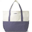 L.L.Bean High Bottom Tote Medium Navy/White Birdseye ID-bXJ99tPI