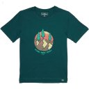 L.L.Bean Organic Short Sleeve Tee (Big Kids) Deepest Green Plant More Trees ID-idw81nI9
