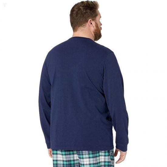L.L.Bean Camp Pajamas Set Tall Bright Navy ID-l09kN9dE