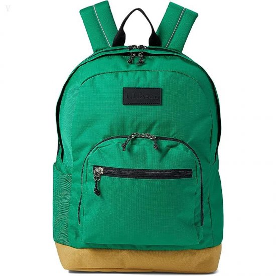 L.L.Bean Mountain Classic School Backpack Kelly Green/Canyon Khaki ID-v0OXxaiL