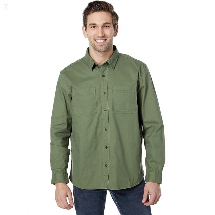L.L.Bean BeanFlex Twill Shirt Long Sleeve Traditional Fit Sage ID-qV0UPgQv - Click Image to Close