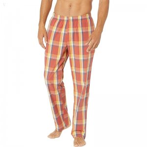 L.L.Bean Comfort Stretch Woven Sleep Pants Regular Orange Spice ID-dHKpV2B4