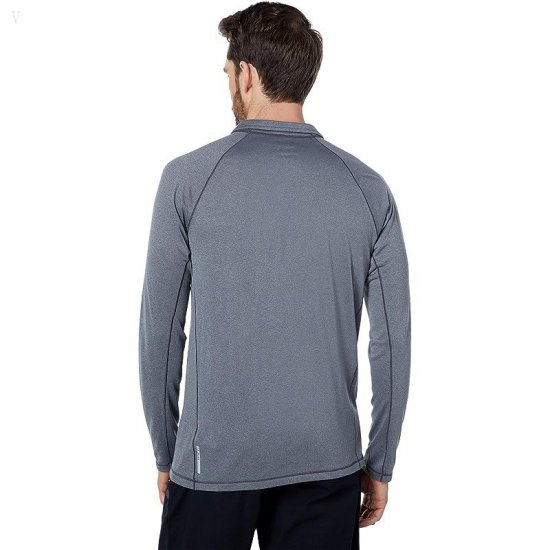 L.L.Bean Quick Dry Trail Tee 1/4 Zip Graphite ID-IUT144tb