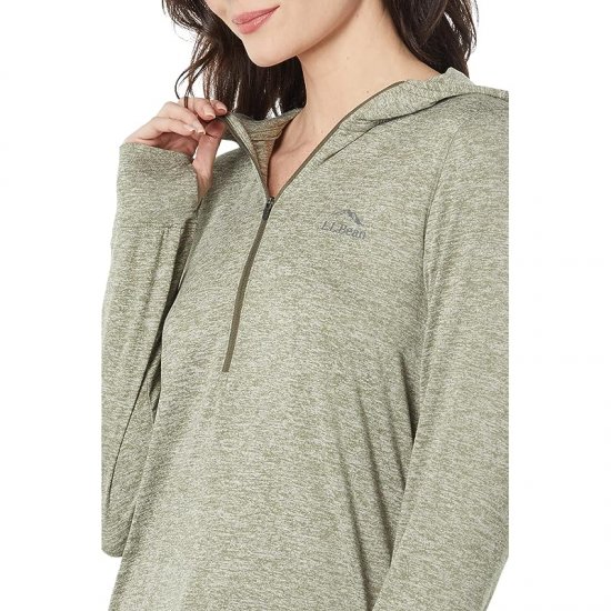 L.L.Bean Insect Shield Pro Knit Hoodie Deep Olive Heather ID-01L51cY6