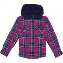 L.L.Bean Fleece Lined Flannel Shirt Hooded Plaid (Little Kids) Sugarplum ID-uGygYUJn