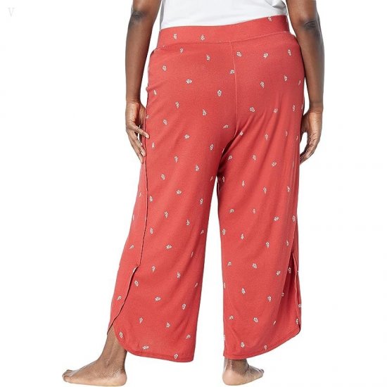L.L.Bean Plus Size Restore Sleep Pants Print Deep Coral Print ID-Yh818bnU