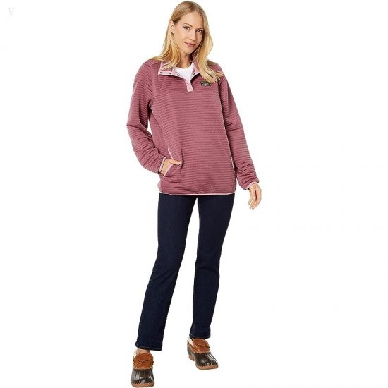 L.L.Bean Airlight Knit Pullover Red Wine Heather ID-h5nF1yKH
