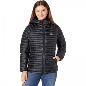 L.L.Bean Petite Ultralight 850 Down Sweater Hooded Jacket Black ID-Ti3FlUle
