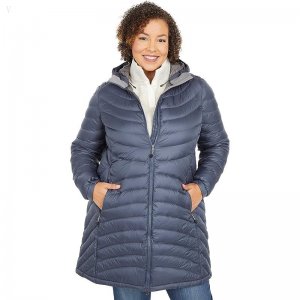 L.L.Bean Plus Size Ultralight 850 Down Hooded Coat Gunmetal Gray ID-10ZO2xXH