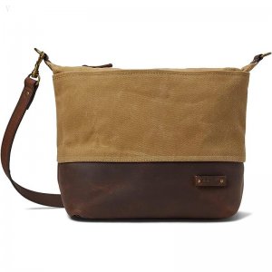L.L.Bean Waxed Canvas Crossbody Dark Khaki ID-XQw6bPMJ