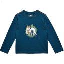 L.L.Bean Graphic Tee Glow in the Dark Long Sleeve (Big Kids) Deep Admiral Blue Bear ID-ijqTENq4