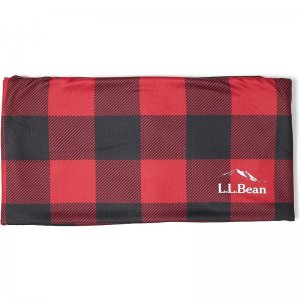 L.L.Bean Fleece Lined Neck Gator Print Classic Red Buffalo ID-ebJw36nw
