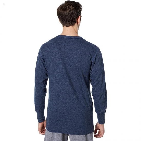 L.L.Bean Double Layer Thermal Crew Neck Dark Indigo ID-y6FIPxdb
