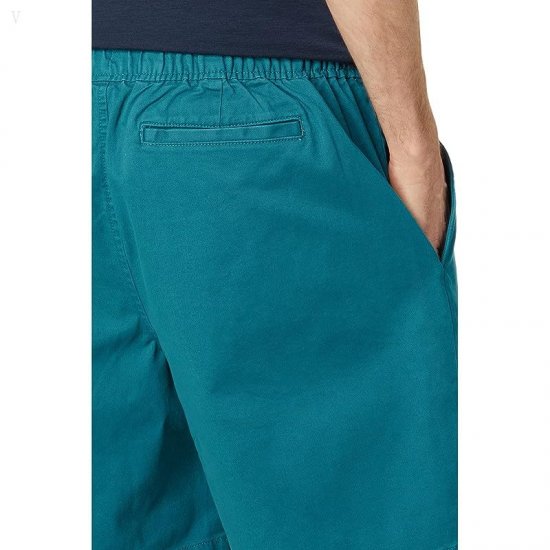 L.L.Bean Lakewashed Stretch Pull-On Khaki Shorts Deep Turquoise ID-h1IhkpyB
