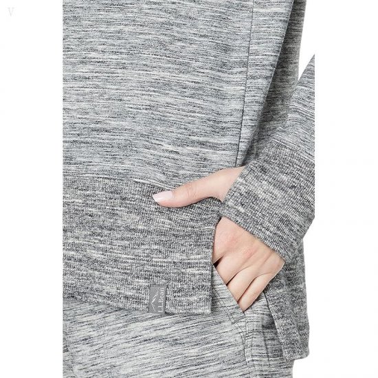 L.L.Bean Bean\'s Cozy Split Hem Sweatshirt Marled Light Gray Marl ID-BqIObBzm