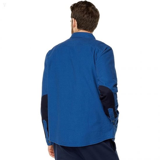 L.L.Bean Signature Rugged Soft Twill Shirt Regular Deep Nautical Blue ID-qLeOpNoq