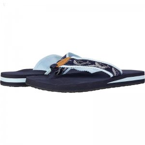 L.L.Bean Classic Maine Isle Flip-Flop 3 Motif Classic Navy Whale/Blue Haze ID-q28Gg5wx