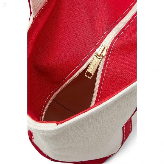 L.L.Bean Zip Top Boat and Tote Medium Red Trim ID-jiTiQlmB