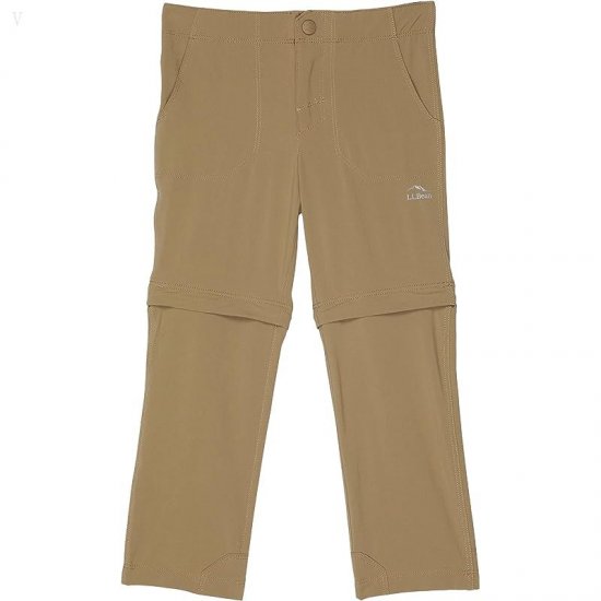 L.L.Bean Cresta Hiking Zip Off Pants (Little Kids) Dark Driftwood ID-pc15znvn