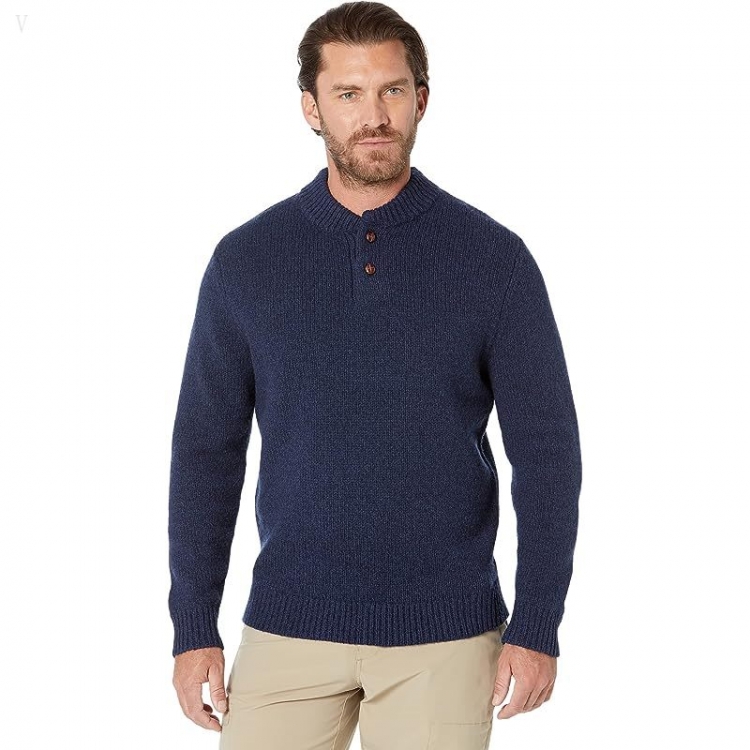 L.L.Bean Classic Ragg Wool Henley Nautical Navy ID-n5qtiMlX - Click Image to Close