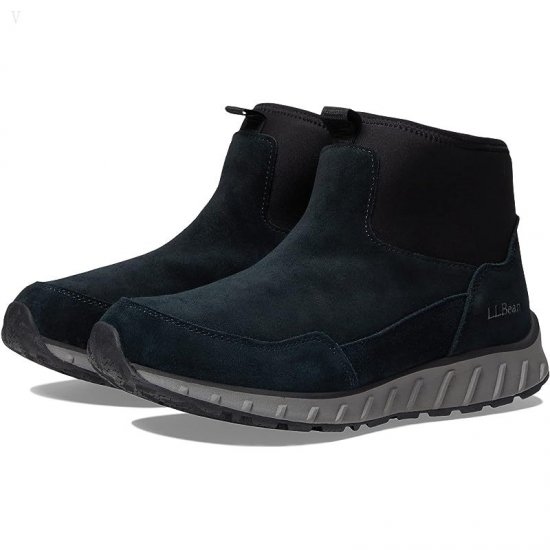 L.L.Bean Snow Sneaker 5 Boot Ankle Pull-On Water Resistant Insulated Black/Black ID-9pKs6lzn