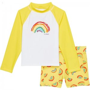 L.L.Bean Sun-and-Surf Swim Set (Toddler) Yellow Sun Color-Block ID-xAcEagUX