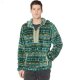 L.L.Bean Hi-Pile Fleece Hooded Pullover Print Regular Rain Forest Geo ID-929D094S