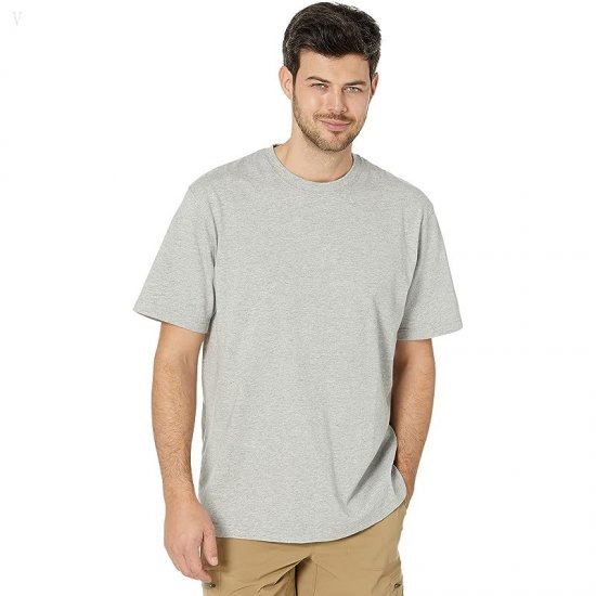 L.L.Bean Carefree Unshrinkable T-Shirt without Pocket Short Sleeve Gray Heather ID-XbKsm8ga