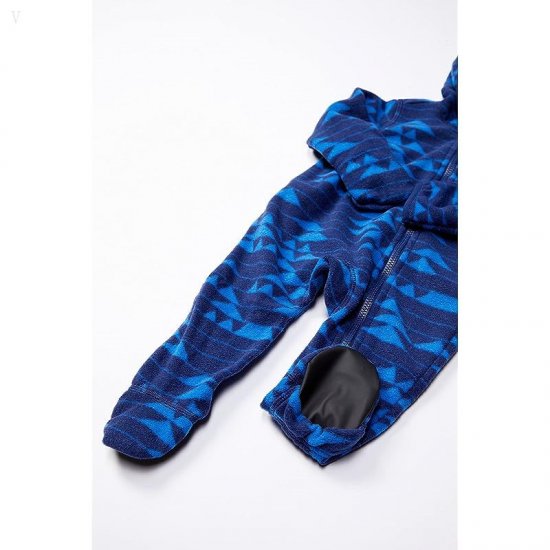 L.L.Bean Fitness Fleece Bunting (Infant) Deep Sapphire/Mountain Print ID-yFk43ElK