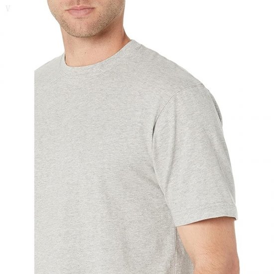 L.L.Bean Carefree Unshrinkable T-Shirt without Pocket Short Sleeve Charcoal Heather ID-tf3341z1