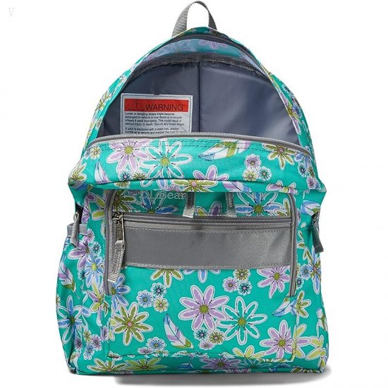 L.L.Bean Kids Junior Backpack Print Clear Emerald Lazy Daisy ID-JqqgKVaJ