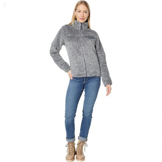 L.L.Bean Hi-Pile Fleece Full Zip Jacket Frost Gray Heather/Alloy Gray ID-pCMIA15Q