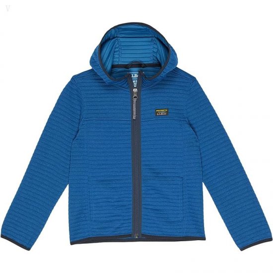 L.L.Bean Airlight Full Zip Color-Block (Big Kids) Marine Blue ID-SdJ4P5mz