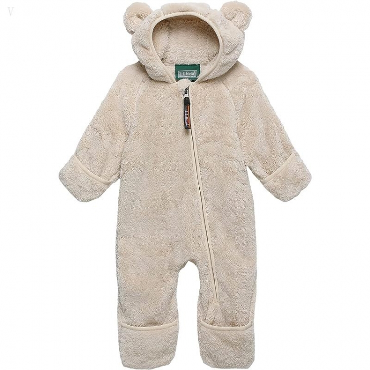 L.L.Bean Hi-Pile Fleece Bunting (Infant) Natural ID-wJBCIIye - Click Image to Close