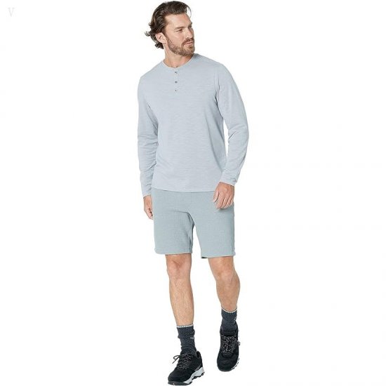 L.L.Bean Explorer Slub Tee Long Sleeve Henley Quarry Gray ID-O2ZYEWMc