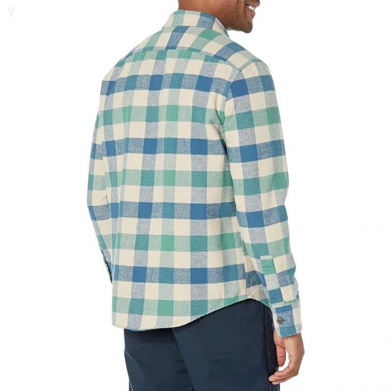 L.L.Bean Signature Chamois Print Moonlight Blue Plaid ID-rGqOnw5V