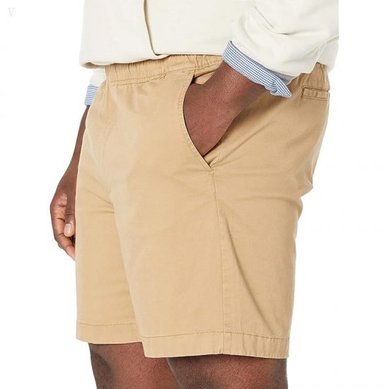 L.L.Bean Lakewashed Stretch Pull-On Khaki Shorts Heritage Khaki ID-n6rxStt7